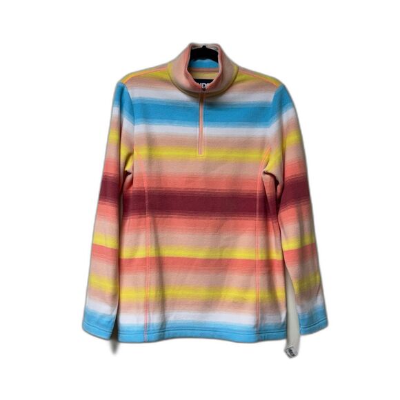 NWT LAND'S END Rainbow Fleece Half Zip Pullover, Sz S (6-8) - Picture 1 of 5